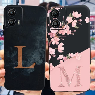 Estojo Para Moto Motorola G53 g 53 2023 Pink Black Color design Carta Capa Proectiva De Silicone Macio Matte MotoG53 5G