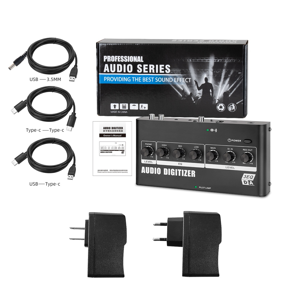 Conversor De Áudio Digital Portátil Para Analógico Estéreo Sem Fio 3,5mm Entrada RCA USB Coaxial Óptica Saída De 3,5mm Com Controle De Volume