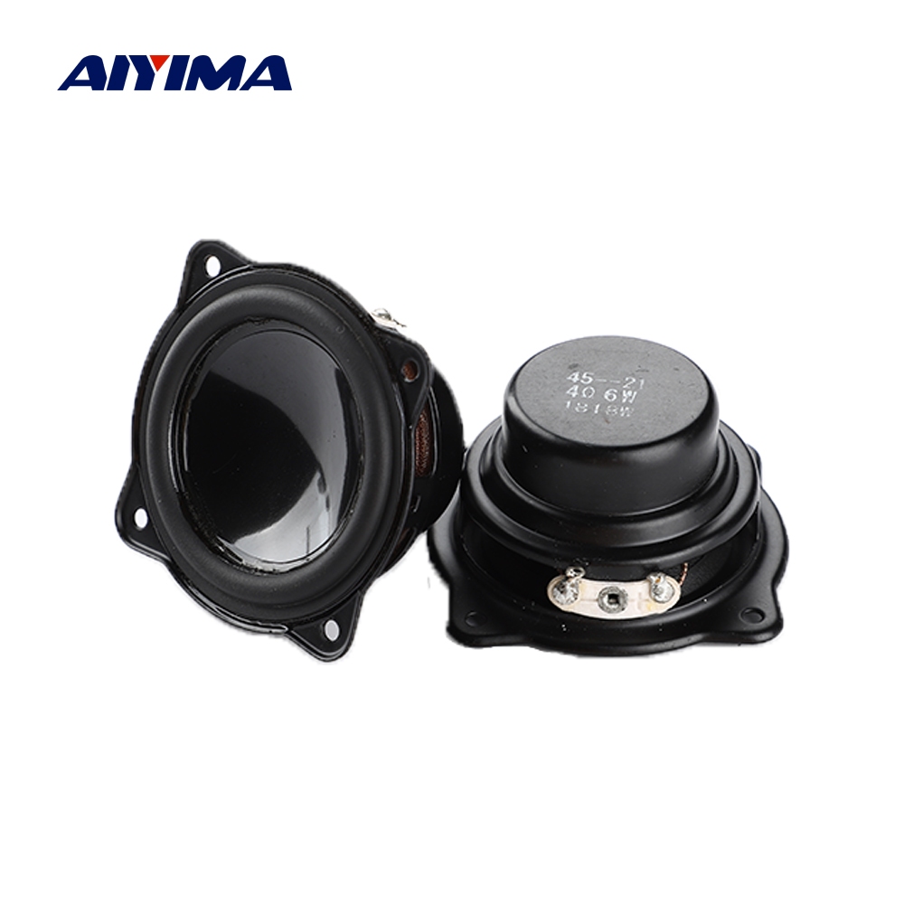 AIYIMA 2Pcs 1.8 Inch 4 ohm 6W Alto-Falantes De Gama Completa Música Estéreo HiFi Home Theater Power Amp Bass Pequeno Falante