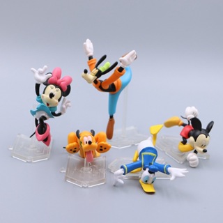 5Pcs/Set 7-9cm Disney Mickey Mouse Clubhouse Donald Duck Minnie Daisy Pluto Goofy Q Versão PVC Figuras De Ação Modelo Doll Toys