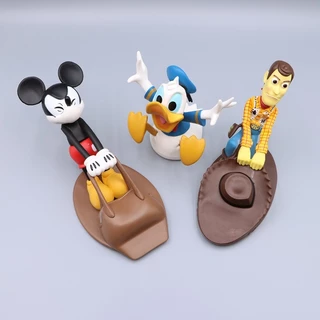 1Pcs Disney Kawaii Woody Pato Donald Mickey Tampas Criativas Reutilizáveis À Prova De Vento Home Office Anti-Colisão Bloqueadores De Portas Decor Toy