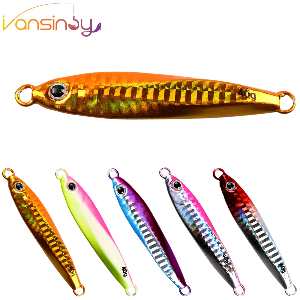 Isca De Pesca Metal Jig Lure 10g-60g Iscas No Mar Artificiais Lenta Jigging