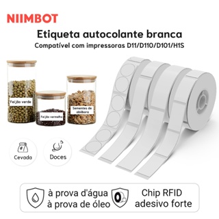 NIIMBOT D11/D110/D101 Papel De Rótulo Branco Código De Barras Preço Nome Etiquetas À Prova D