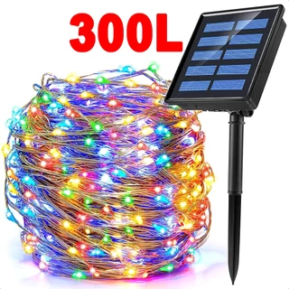 103M/52M/32M 300L Luzes Solares Ao Ar Livre À Prova D'água Com 8Modes De Fada De Cordas Para Decoração Da Festa De Natal Doméstica