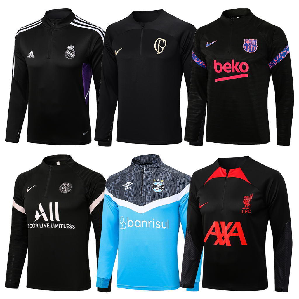 2018 2024 Barcelona blazer De camisa de time manga longa Comprida kit De Treinamento De Futebol inter PSG