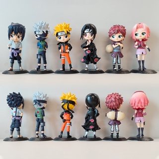 12 pçs lote 7cm japão anime personagem naruto figuras de ação kakashi  sakura sasuke itachi obito gaara boneca vinil pvc modelo presente brinquedos