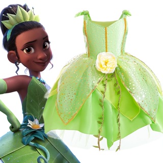 DYAA Fantasia De Halloween Para Meninas Tinker Bell Tinkerbell Verde Fada  Princesa Cosplay Festa De Carnaval 2-10Y