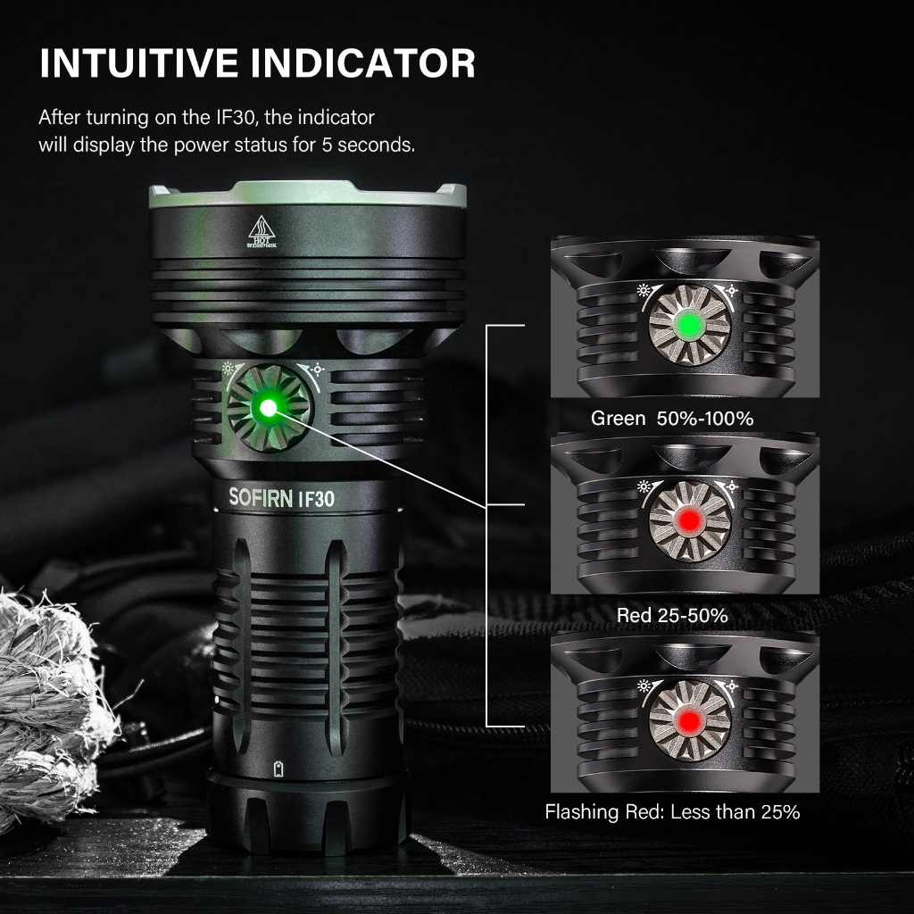 SOFIRN IF30 爆光12,000lm 未使用 Sofirn IF30 EDC Lanterna Potente 12000lm 32650 Bateria | Shopee Brasil
