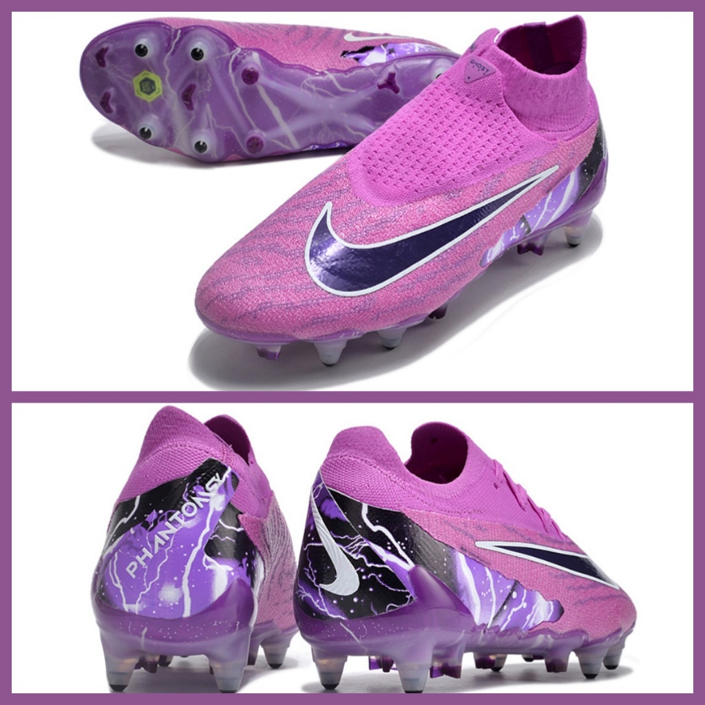 Púrpura HighTop Phantom GX Dupla camada à prova d'água Peixe Seda de malha cheia SG Football Boots 39---45