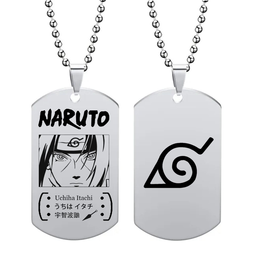 Anime Naruto Colar Akatsuki Itachi Kakashi Uzumaki Ninja Pingente De Aço Inoxidável Halloween Unisexo Cosplay Acessórios De Casal Presentes