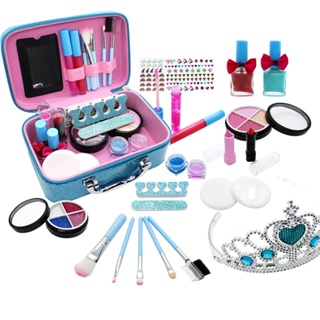 lifcasual Kit de maquiagem infantil para meninas - Finja jogar conjunto de  maquiagem lavável com bolsa de cosméticos batom, escova, espelho,  brinquedos de de festa para menina de 3 4 5 6 7 8 : : Beleza