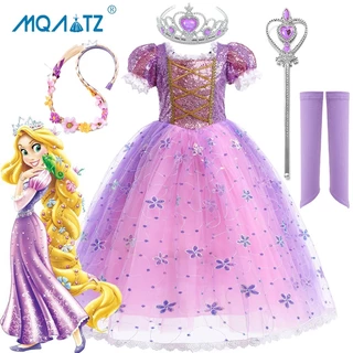 MQATZ Kids Cosplay Vestidos Para Meninas De Festa Manga Curta 2-10 Anos SMR031
