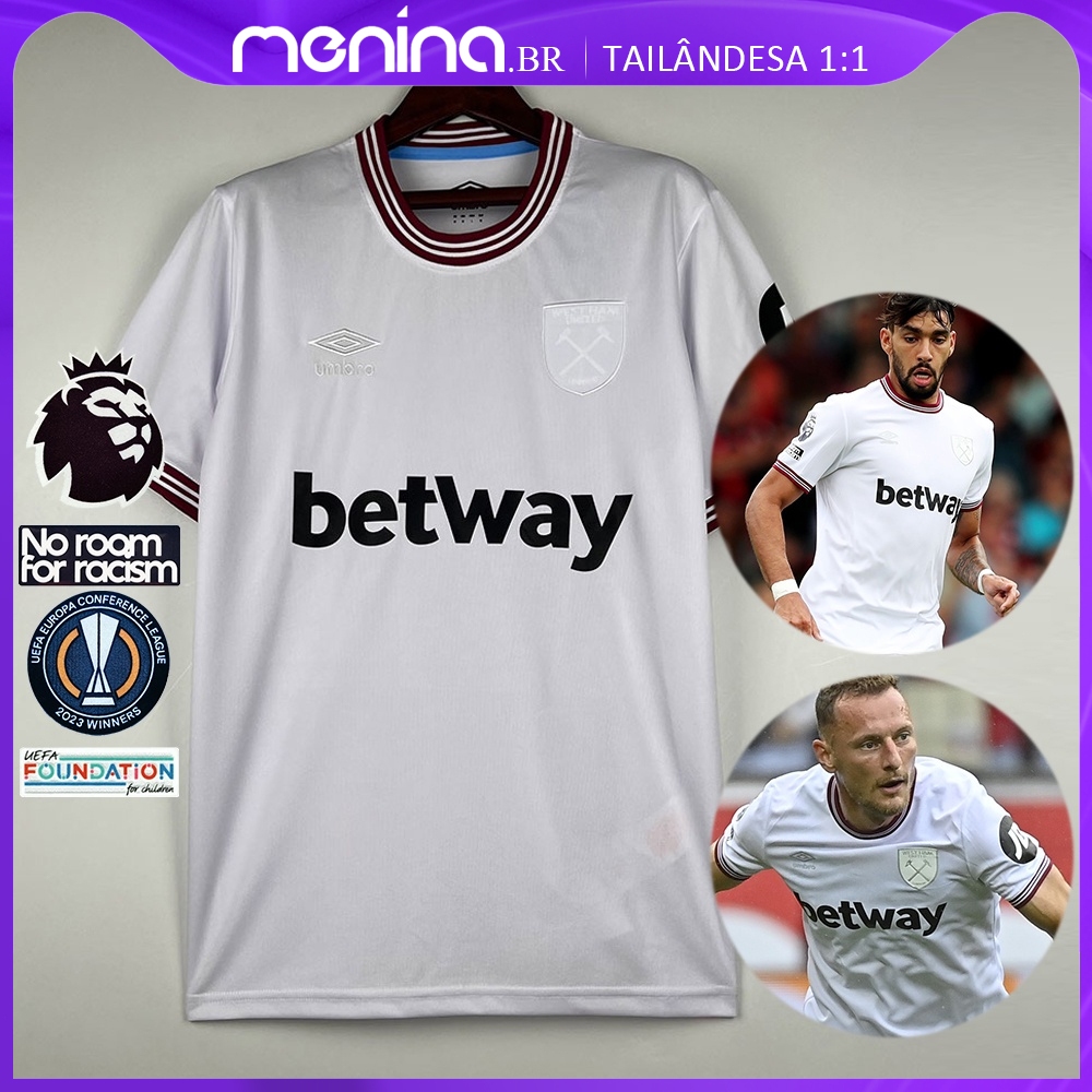 2023-24 Camisa do West Ham United II Futebol Camisa Personalizada Número Tailândia 1 : 1