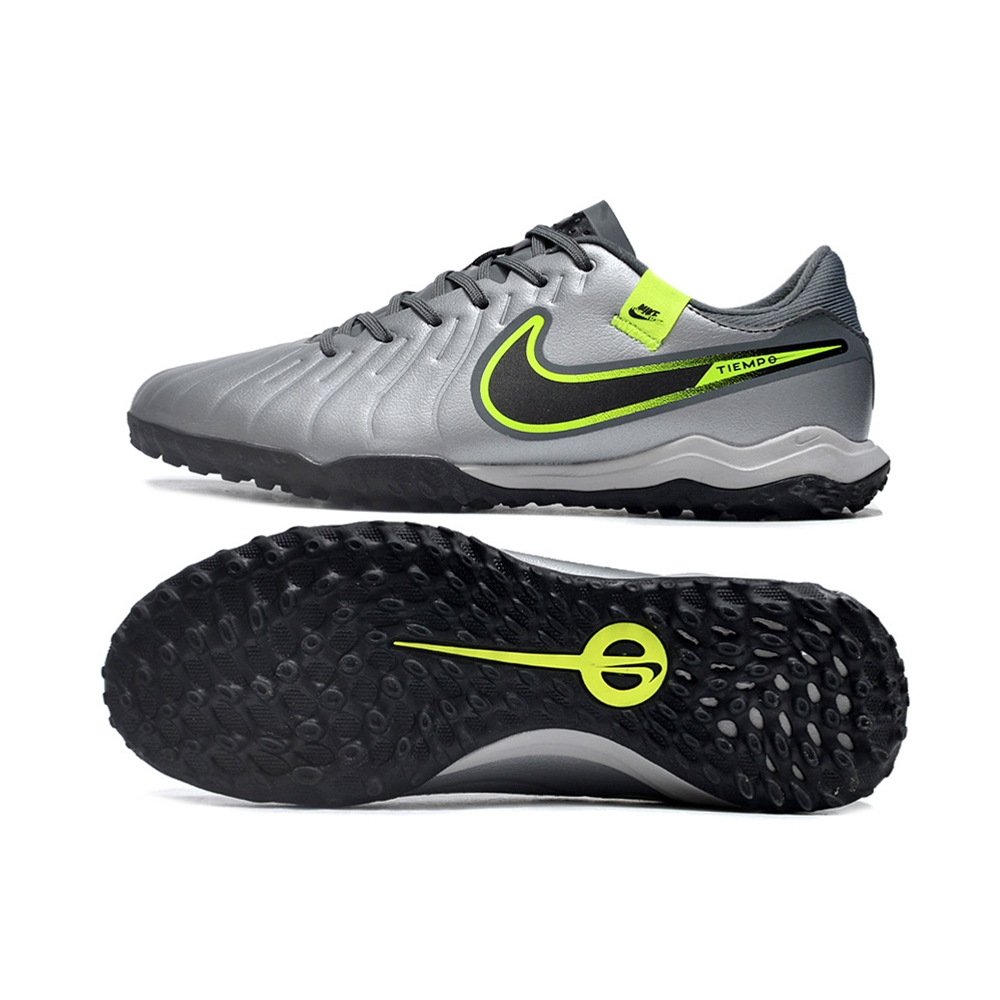 Chuteira De Futebol Society React Tiempo Legend 10 X Academy TF Cleats-Descrição Sapatos De Futebol Masculino grey green