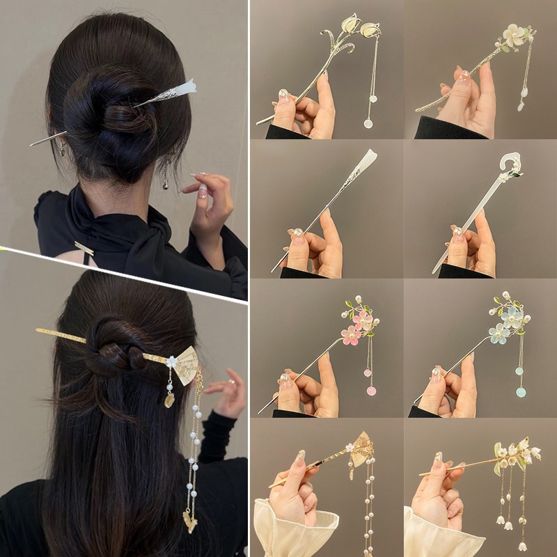 Korozo Ancient Style Hairpin Lanterna De Estilo Antigo Fecho Avançado Sentido De Fêmea Decorada Chinesa