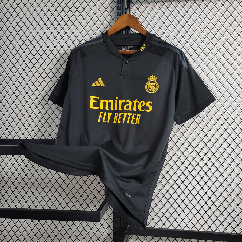 Blusa do real madrid hot sale preta