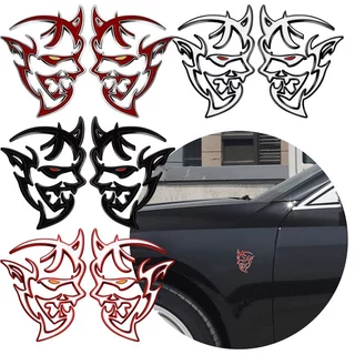 Fender Autocolantes 3D Para Carros Dodge Demon Durango Challenger Journey Charger Jcuv Caliber Nitro Decalques Do Emblema Lateral Pára-Lamas Tronco Traseiro