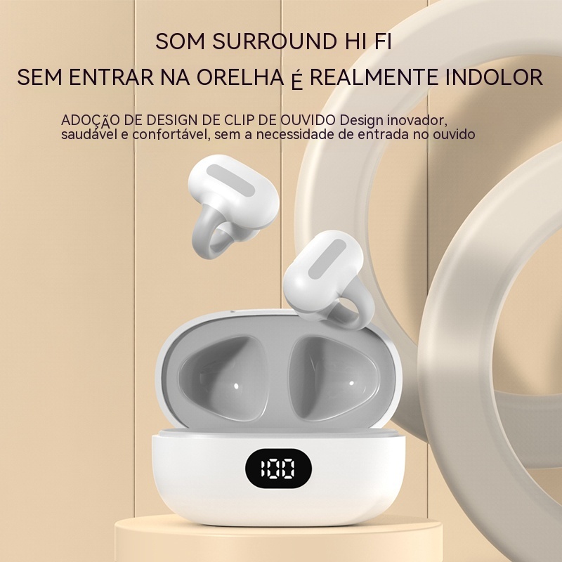 Fone de ouvido Bluetooth Condução de Ossos de Ar 2023 Novo Estilo Esportes sem fio Não Dentro do Ouvido Estilo Orelha de Gancho Alto Estilo Unisexo