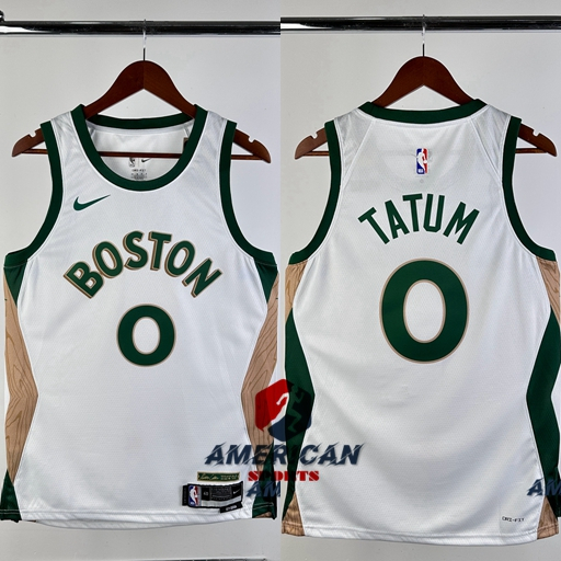 2023-24 Camiseta Jayson Tatum Camisa 2023NBA Boston Celtics Jogador De Basquetebol Branco Jersey