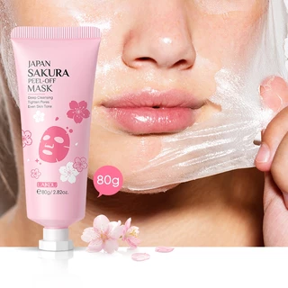 LAIKOU Sakura Máscara De Descasque Limpeza De Poros Remover Blackheads Brightening 80g em Oferta na Shopee