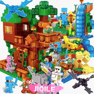 Conjunto Combinado Três em Um de Sacos Combinados de Sacos para Casa de Minecraft de Pequenas Partículas Bloco de Construção de Brinquedos Educativos Infantis
