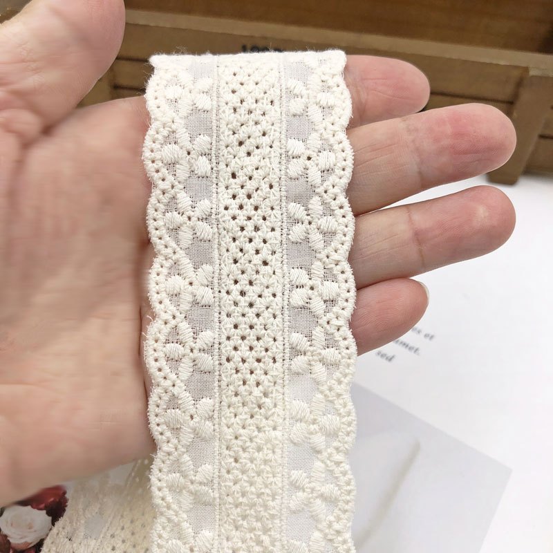 1Yard 3D Flower lace Trim , Fita De Renda Bordada Florida Para