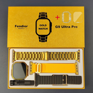 2023 G9 Ultra Pro Gold Relógio Inteligente NFC Sem Fio Smartwatch Bluetooth Call Homens Mulheres Esporte Série PK HK9PRO/HK8PROMAX