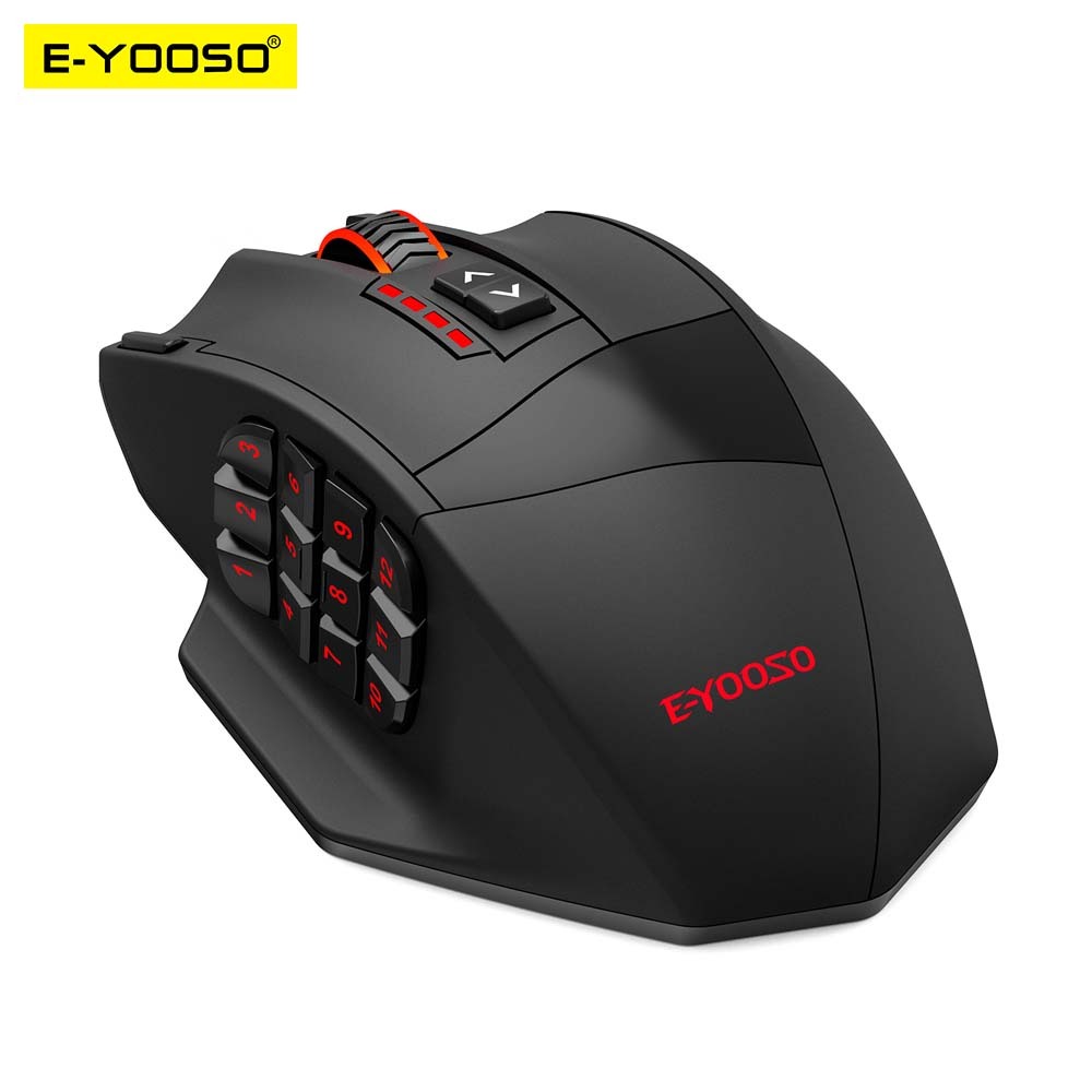 E-YOOSO X-39 USB Wired RGB Gaming Mouse 16400 DPI PAW3327 19 Botões Programáveis De Jogo Ratos Ópticos Para Computador PC Portátil