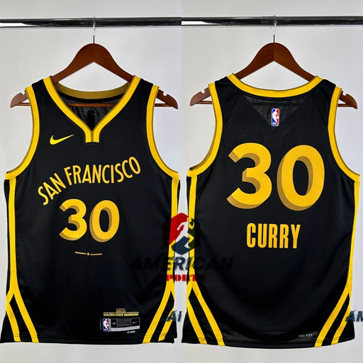 Homens Camisa 2023NBA Golden State Warriors Camiseta Stephen Curry 2023-2024 Camiseta Jogador De Basquetebol Preto Jersey