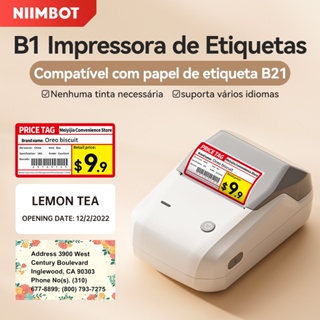 [Mini B21 versão] Niimbot B1 portátil Bluetooth impressora de etiquetas térmicas papel de etiqueta de preço