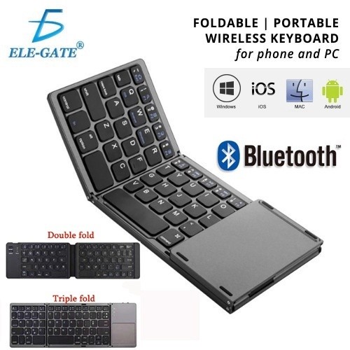 Mini Teclado Portátil Dobrável Sem Fio Bluetooth Touchpad Para iPad Phone Tablet