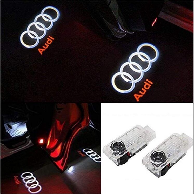 4 Pcs Luz De Projeção A Laser Para Porta Boas-Vindas Audi A4 A6 Q3 Q5 Q7