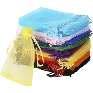 Saquinhos de Organza Presente - 9 x12 cm - Natal/Lembrancinhas/Casamento