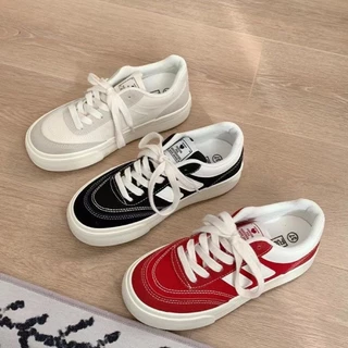 CBS Retro Cabeça Redonda Cor Da Esportiva Desportiva Casual Não Deslizante Sapatos De Lona Básica CB