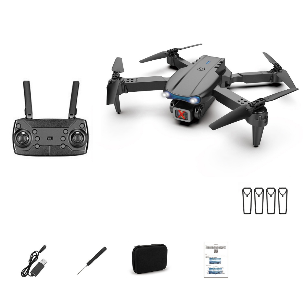 Drone dobrável barato para iniciantes com controle e câmera