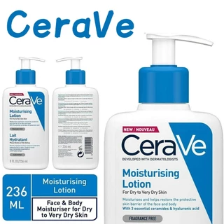 Cerave Creme Hidratante Facial Corporal Para Loção Normal Seca Limpeza Diária A Longo Prazo 236ml