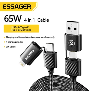 Essa Essager 4 Em 1 Cabo USB Tipo C De 65W Carregamento Rápido Para De Transmissão De Iluminação