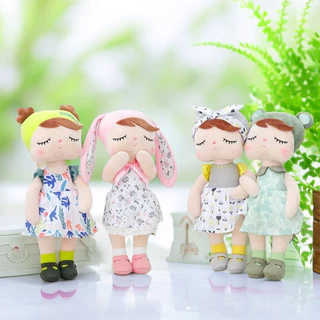 Metoo Boneca fofa de alta qualidade Boneca de pelúcia Ornamento Kawaii infantil Primavera e verão Boneca Angela Presente de feriado Ornamento Kawaii Presente de aniversário infantil