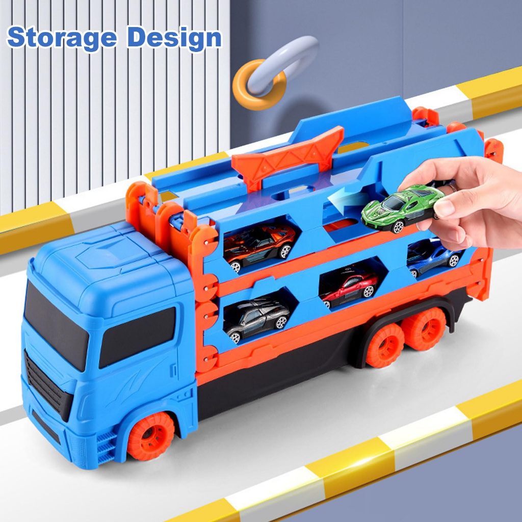 Mega Hauler Truck Com Pista De Corrida De Ejeção , Brinquedos Toddler ...