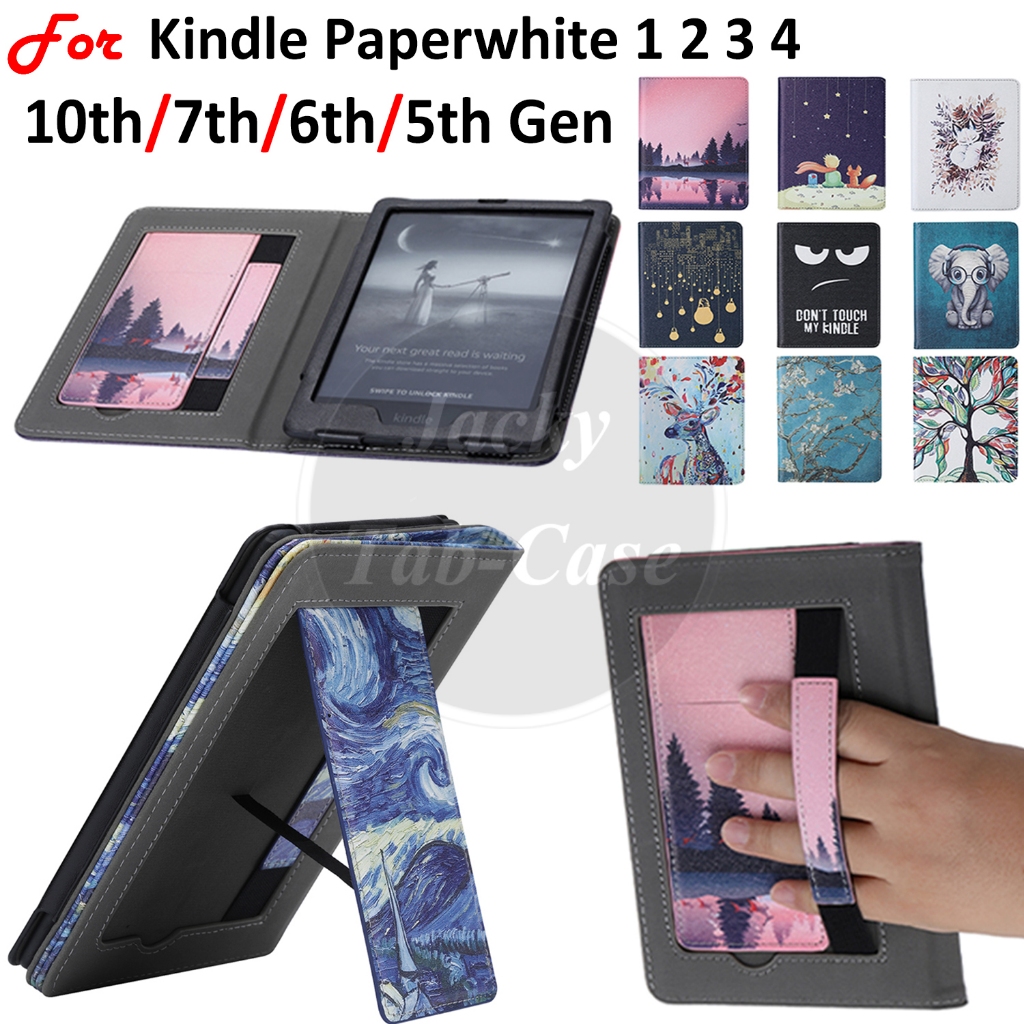 Étui Cuir PU Pour Kindle Paperwhite 6" – Compatible 5e/6e/7e/10e Génération (2012-2018), Veille Automatique, Support Intégré
