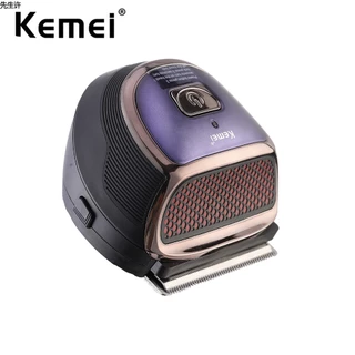 Kemei PRO Self Hair Cutting Machine Kit Clippers Portáteis Elétricos De Corte De Cabelo Aparador Recarregável 9 Comprimentos Protetores À Prova D