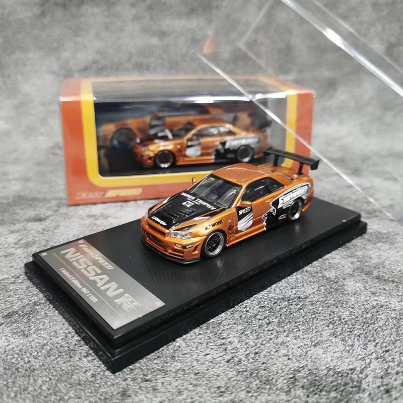 YM Model x Era Q 1/64 Nissan Skyline GT-R (R34) Z-Tune in Night Purple