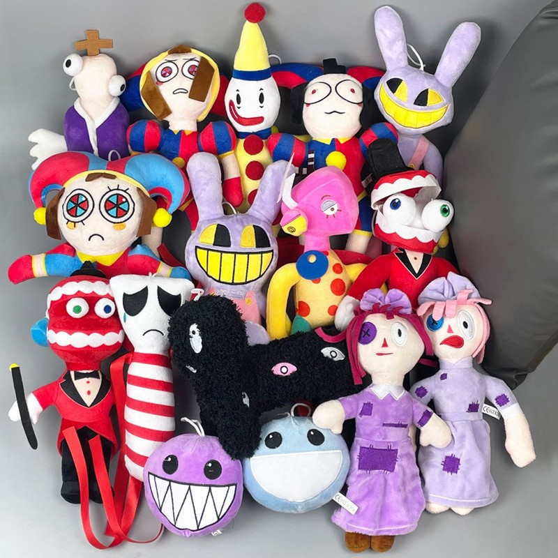 O Incrível Brinquedo Digital De Pelúcia Palhaço De Circo Anime Boneca Pomni Bonecas Jax Brinquedos Fofinhos Presentes De Natal Para Crianças