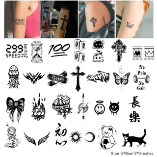 Pequeno design Popular (1) Tatuagem Autocolante , Mágica De Longa Duração À Prova D'água , Dura Até 15 Dias De Falsa semi Permanente .