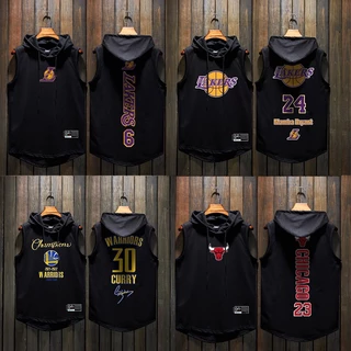 James Kobe Bryant camisa de treinamento de tiro de basquete masculina moletom verão seção fina com capuz sem mangas Sports colete de tamanho grande