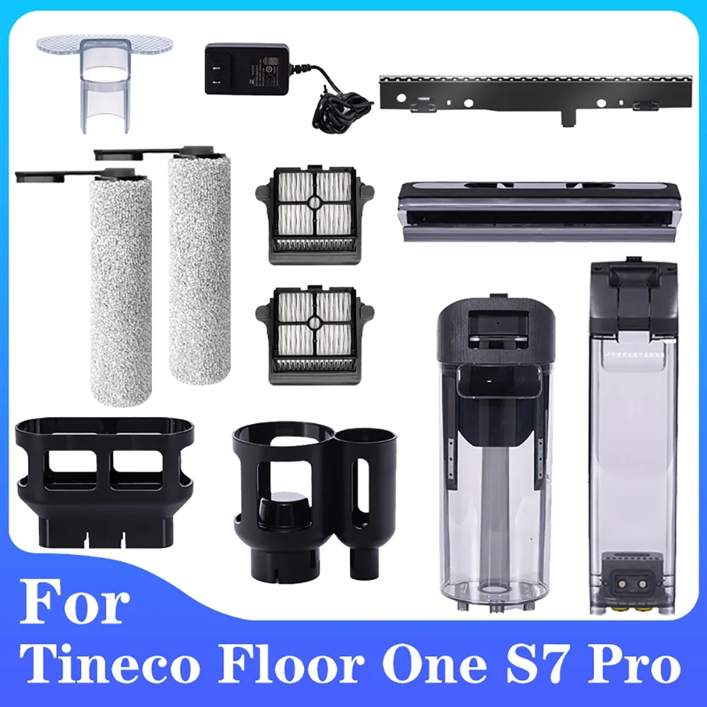 Kit Di Ricambio Per Tineco Floor S7/S7 PRO – 2 Spazzole A Rullo In Microfibra + 2 Filtri HEPA Lavabili, Cattura Il 99,97% Delle Particelle