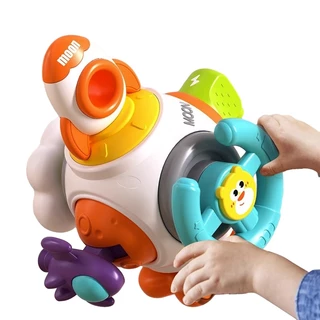 LOVE BABY-Montessori Sensory Toys for Toddlers 1-3 - Atividades de Viagem Busy Board Cube - Presentes de Bebê para 6 9 12 18 Meses 1 2 Um Ano Infantil Meninos Meninas - Avião Avião Carro Brinquedos de Viagem Aprendizagem Educacional