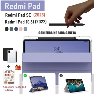 Capa Redmi Pad Para 2023 11 Polegadas SE Com Adesivo Caneta Solt DIY Sucção Magnética Inteligente