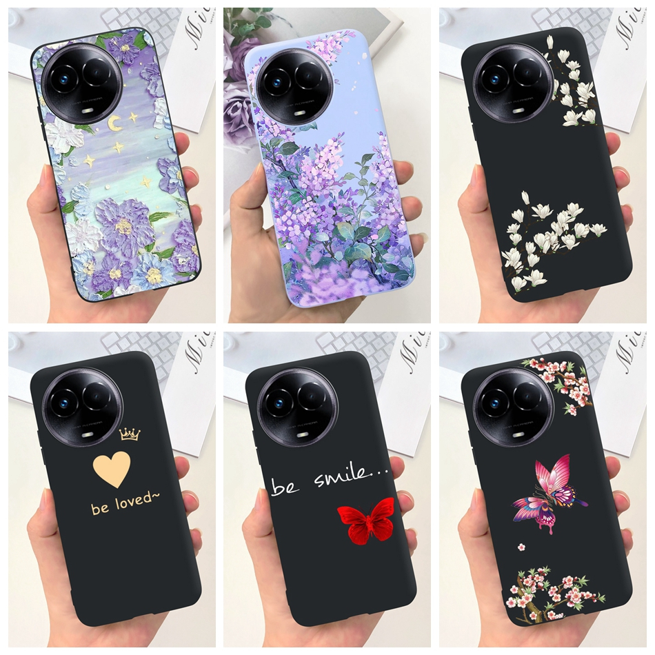 Para Realme 11 5G 11x 2023 Linda Estojo De Geléia Impressão De Borboletas Realme11 5G Realme11X RMX3780 RMX3785 Silicone Macio TPU Phone Casing