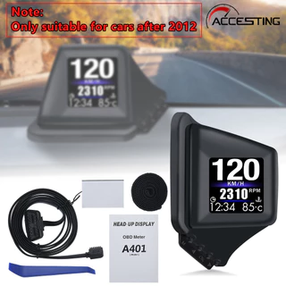 Novo Visor A401 Cabeça-up Multi-funções HUD OBD + GPS LCD Carro com Avisar e Comutação Automática de Excesso